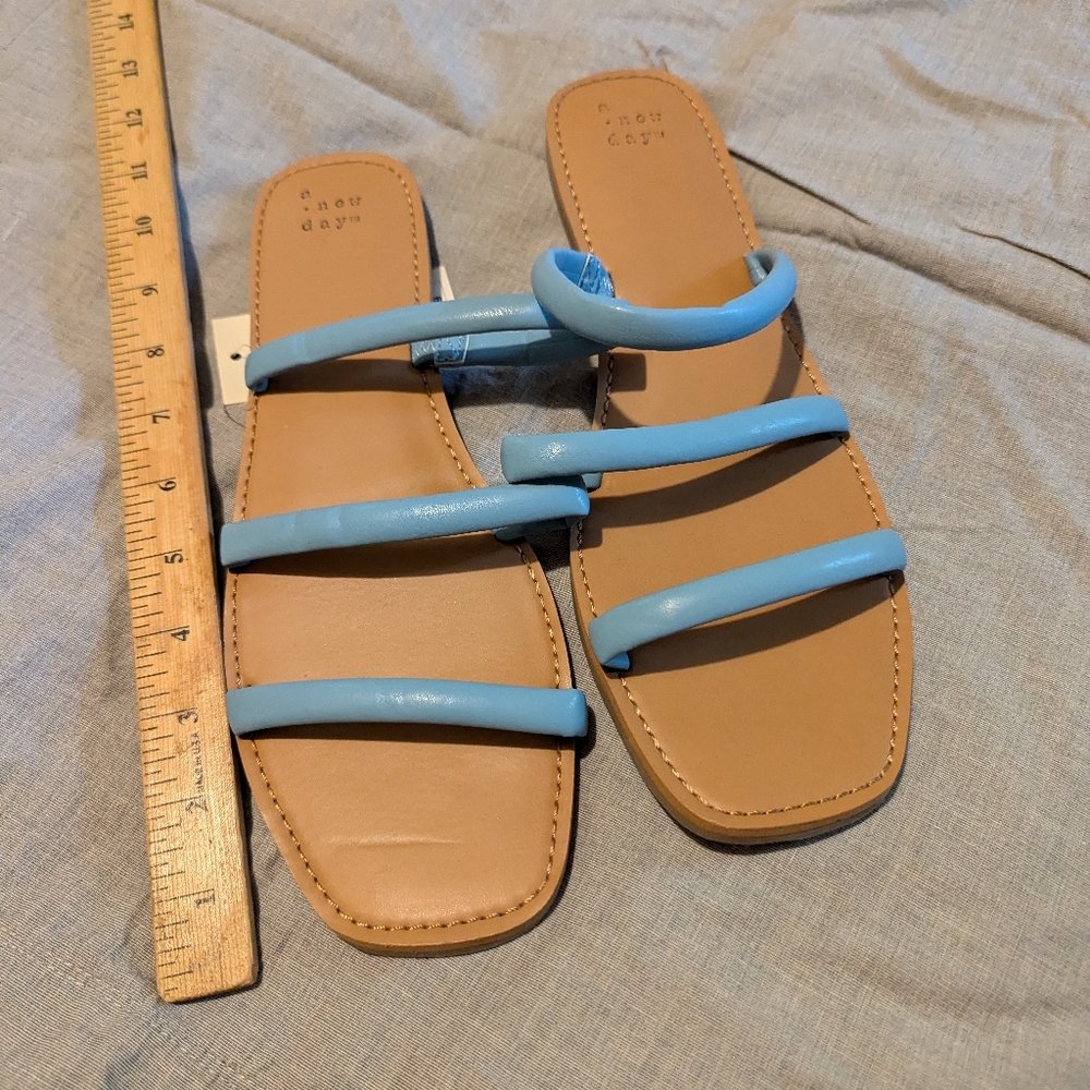 A new day blue strap sandals size 11